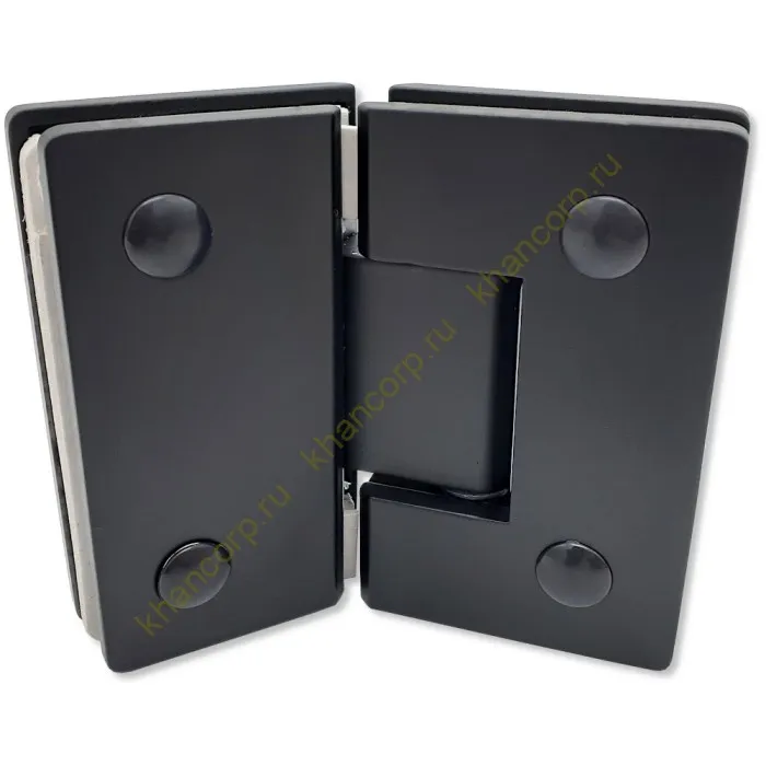 Петля Альфа α FDP-14 стекло-стекло 135˚ нержавейка/черный