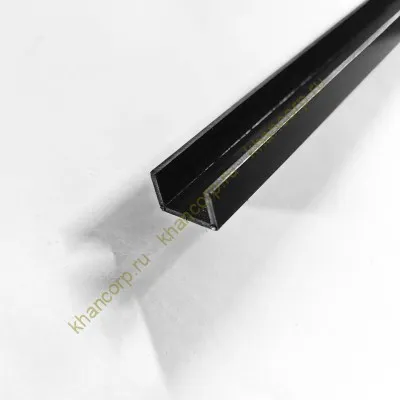 Поручень FOP-210, 16.8x13 под стекло 12 мм длина 4 м, нержавейка/черный