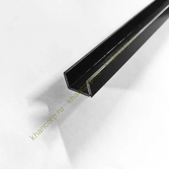 Поручень FOP-210, 16.8x13 под стекло 12 мм длина 4 м, нержавейка/черный