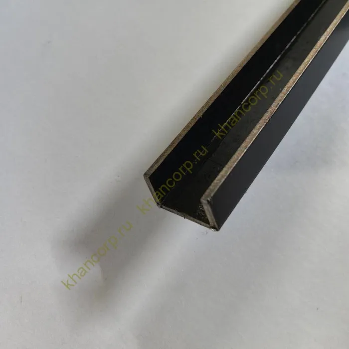 Поручень FOP-210, 16.8x13 под стекло 12 мм длина 4 м, нержавейка/черный