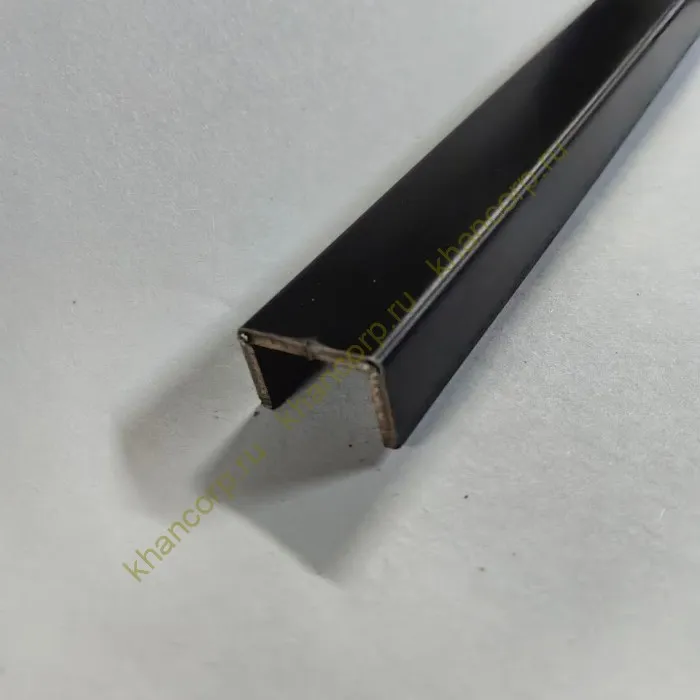 Поручень FOP-210, 16.8x13 под стекло 12 мм длина 4 м, нержавейка/черный