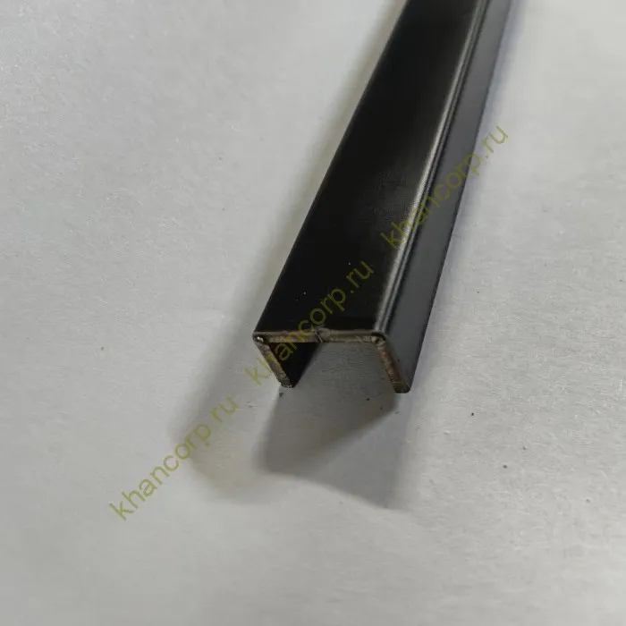 Поручень FOP-210, 16.8x13 под стекло 12 мм длина 4 м, нержавейка/черный