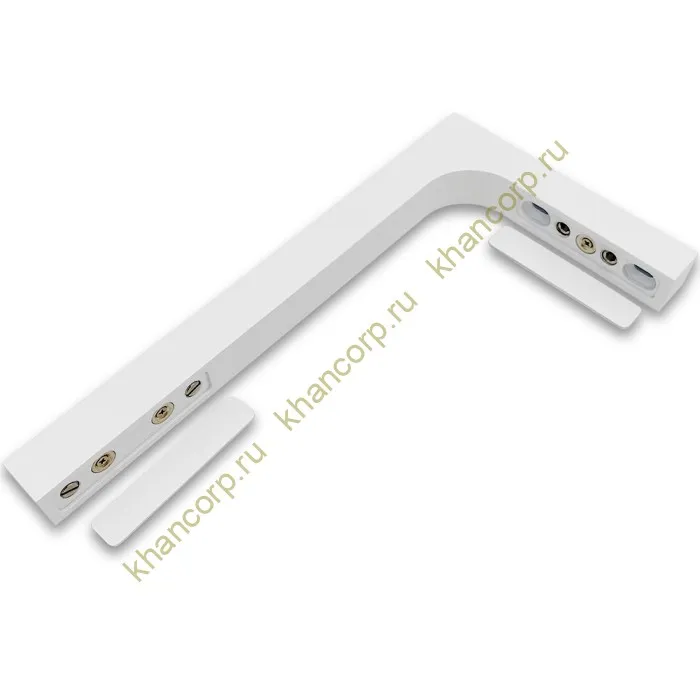 Угловой стабилизатор Диор FDK-3L стена-стекло 90˚ левый, латунь/белый