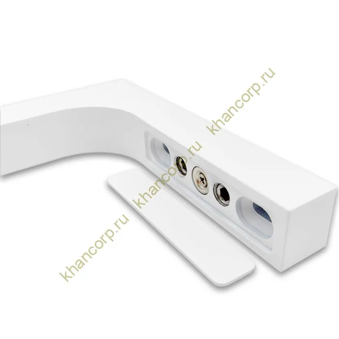 Угловой стабилизатор Диор FDK-3L стена-стекло 90˚ левый, латунь/белый