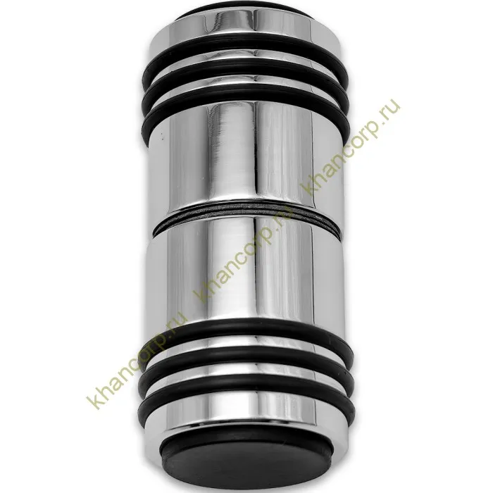 Ручка кноб Йота FDR-143 с двумя резиновыми торцами, алюминий/хром