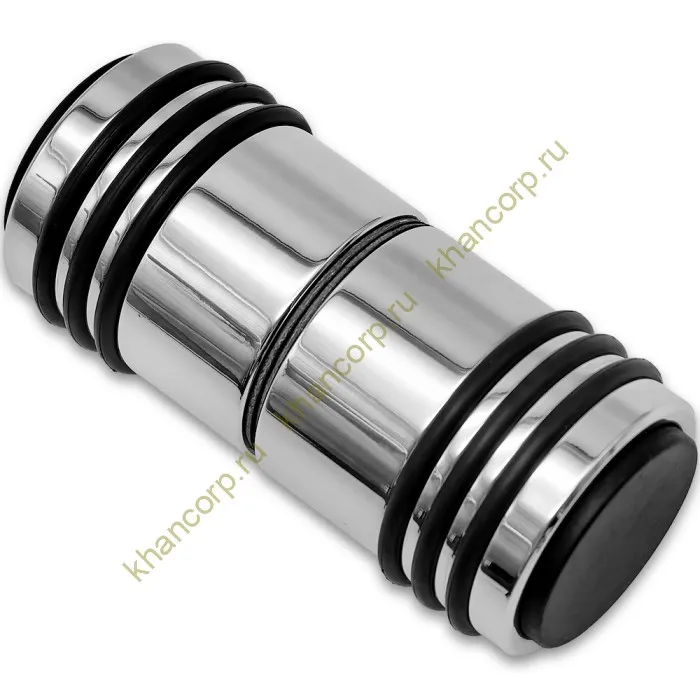 Ручка кноб Йота FDR-143 с двумя резиновыми торцами, алюминий/хром