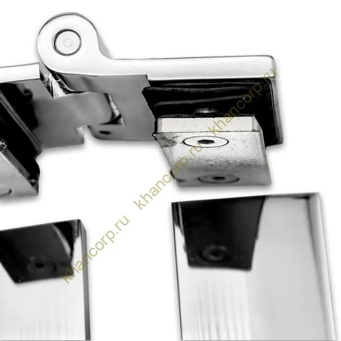 Петля Рея FDP-222 стекло-стекло 180° с крышками латунь/хром