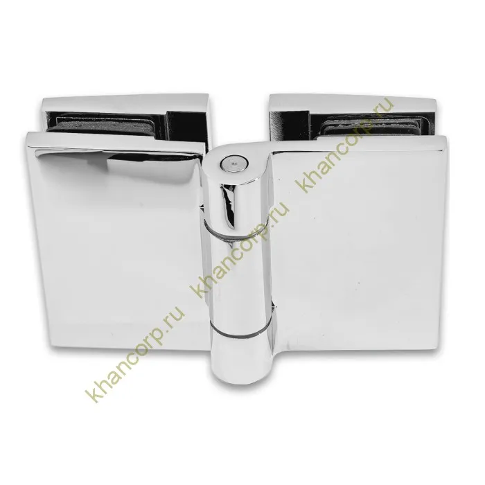 Петля Рея FDP-222 стекло-стекло 180° с крышками латунь/хром