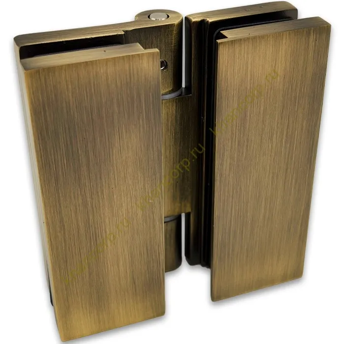 Петля Гера FDP-121 стекло-стекло 180˚, цинк/бронза