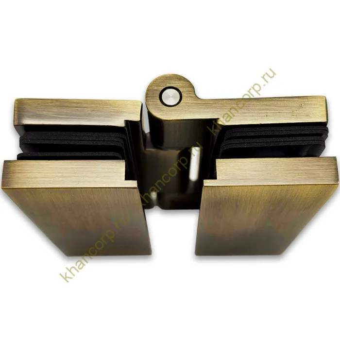 Петля Гера FDP-121 стекло-стекло 180˚, цинк/бронза