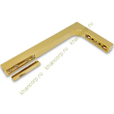 Угловой стабилизатор Диор FDK-3L стена-стекло 90˚ левый, латунь/золото