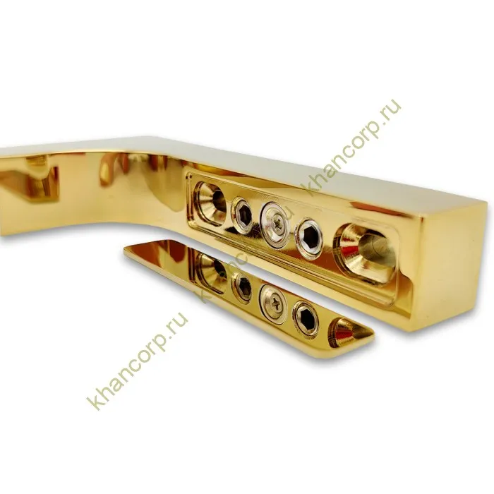 Угловой стабилизатор Диор FDK-3L стена-стекло 90˚ левый, латунь/золото