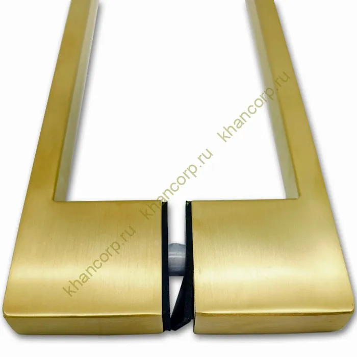 Ручка скоба FDR-92, 10х15х450х1.0 мм, нержавейка/брашированное золото