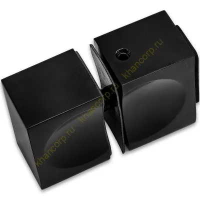 Ручка кноб FDR-66 с одним резиновым торцом, алюминий/черный