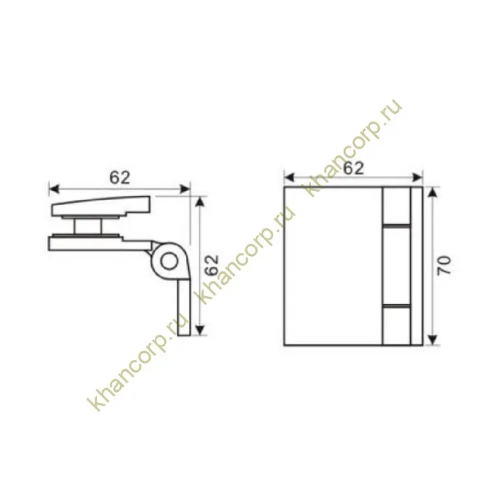 Петля Рея FDP-220 стена-стекло 90° с крышками латунь/матовый