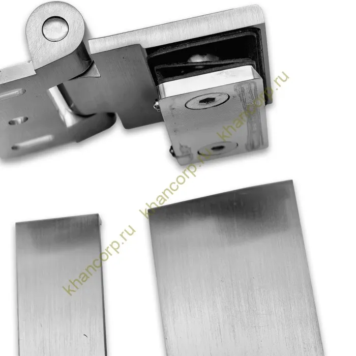 Петля Рея FDP-220 стена-стекло 90° с крышками латунь/матовый