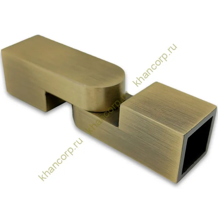 Соединитель FDC-57 трубы 15х15 регулируемый 90°-180°, нержавейка/бронза