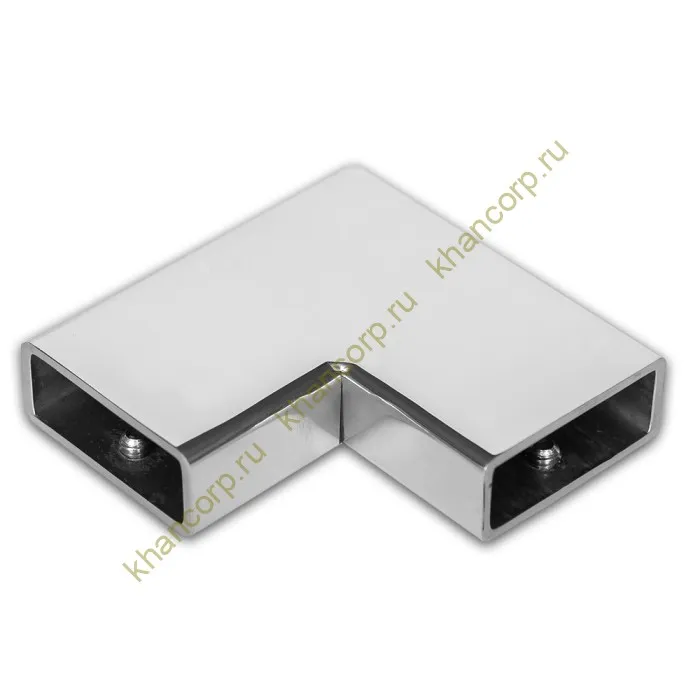 Соединитель FDC-41 трубы 30х10 горизонтальный 90°, нержавейка/полированный