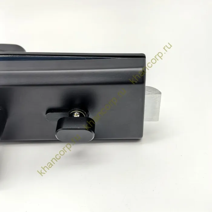 Замок FKZ-35 с нажимной для стеклянной двери ключ/защелка, нержавейка/черный