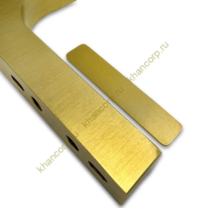 Угловой стабилизатор Диор FDK-3R стена-стекло 90˚ правый, латунь/брашированное золото