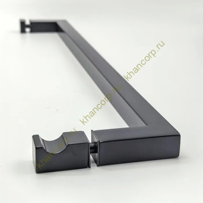 Ручка скоба FDR-85, 19х19х450х1.0 мм, нержавейка/черный