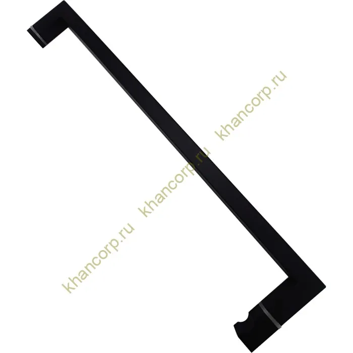 Ручка скоба FDR-85, 19х19х450х1.0 мм, нержавейка/черный