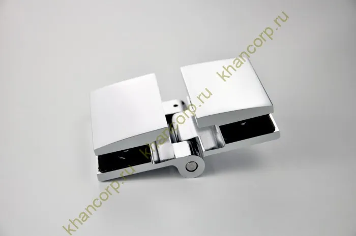 Петля Рея FDP-222 стекло-стекло 180° с крышками латунь/матовый