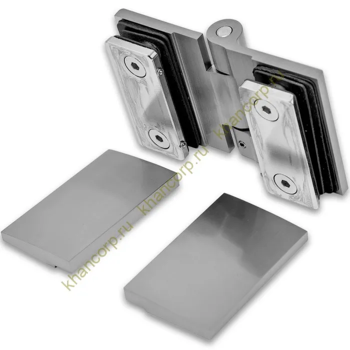 Петля Рея FDP-222 стекло-стекло 180° с крышками латунь/матовый