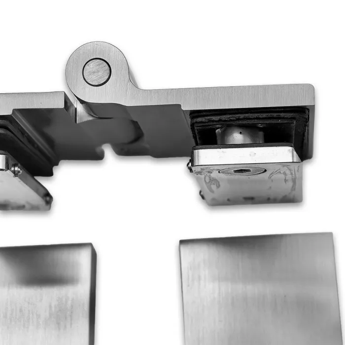 Петля Рея FDP-222 стекло-стекло 180° с крышками латунь/матовый