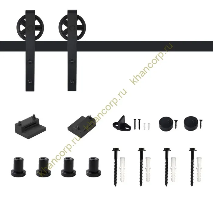 Амбарный механизм FDS-60 для раздвижной деревянной двери, сталь/черный