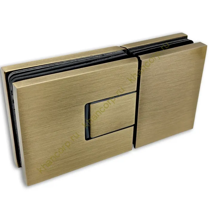 Петля Сирена FDP-212 стекло-стекло 180˚, латунь/бронза