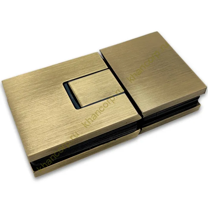 Петля Сирена FDP-212 стекло-стекло 180˚, латунь/бронза