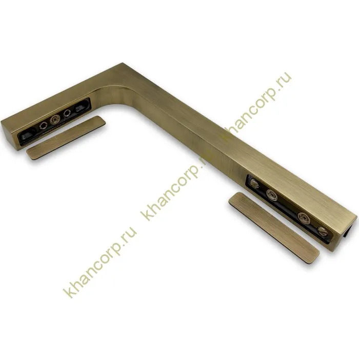 Угловой стабилизатор Диор FDK-3R стена-стекло 90˚ правый, латунь/бронза