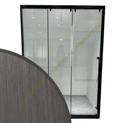 Раздвижная система Нимфа FDS-9 в проем телескопическая, нержавейка/оружейная сталь