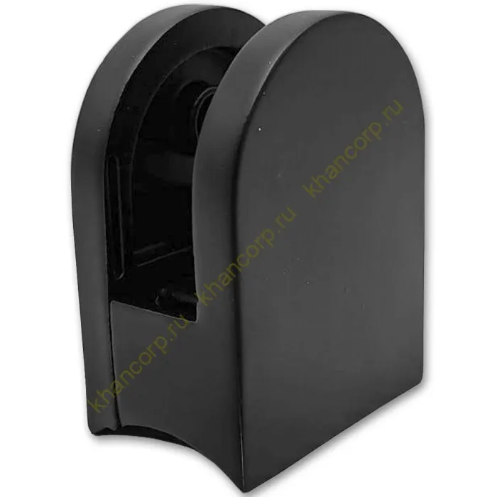 Крепление стекла FKK-80, 40х50х27 к круглой трубе Ø38 литое, нержавейка/черный