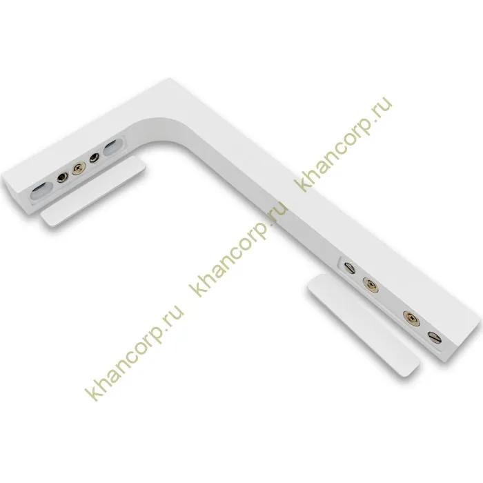 Угловой стабилизатор Диор FDK-3R стена-стекло 90˚ правый, латунь/белый