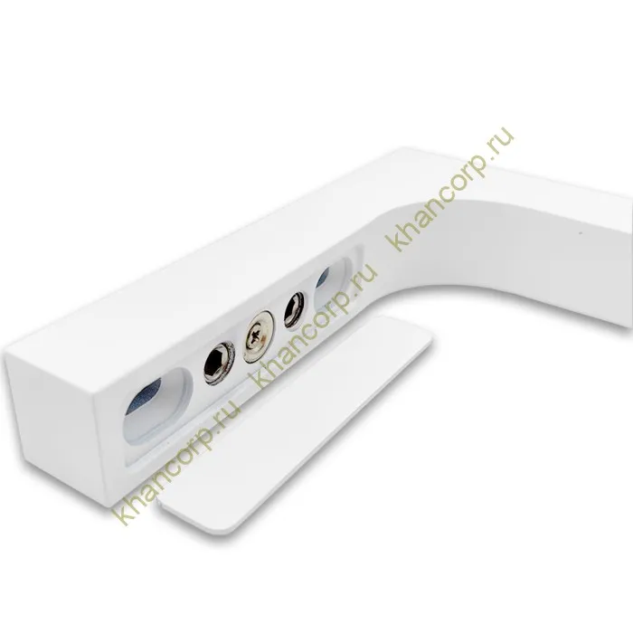 Угловой стабилизатор Диор FDK-3R стена-стекло 90˚ правый, латунь/белый