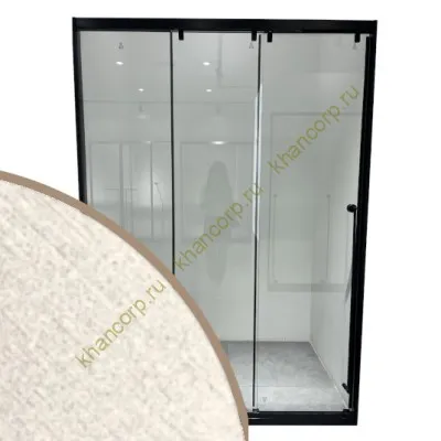 Раздвижная система Нимфа FDS-9 в проем телескопическая, нержавейка/золотой песок