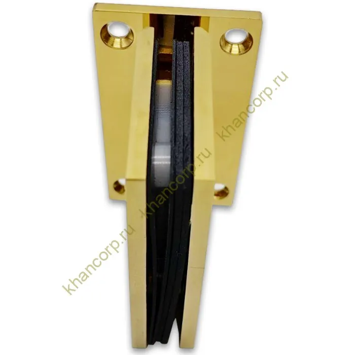 Петля Альфа α FDP-11 стена-стекло с центральным креплением, нержавейка/золото