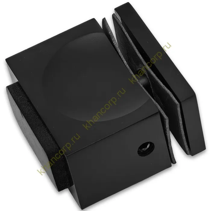 Ручка кноб FDR-67 с резиновым торцом (односторонняя), алюминий/черный