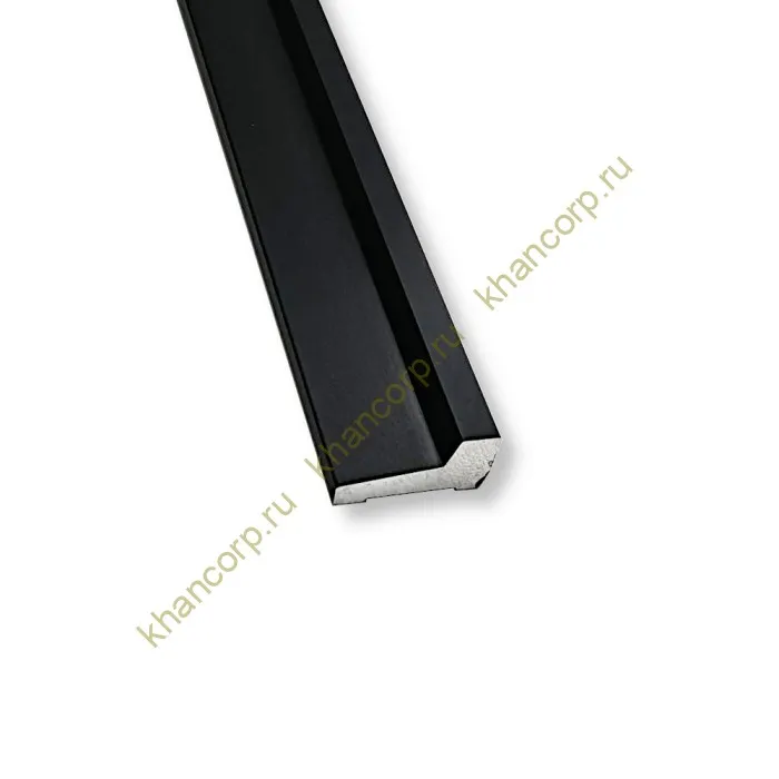 Порог алюминиевый FDPA-43.15 для душевой 1,5 м, алюминий/черный