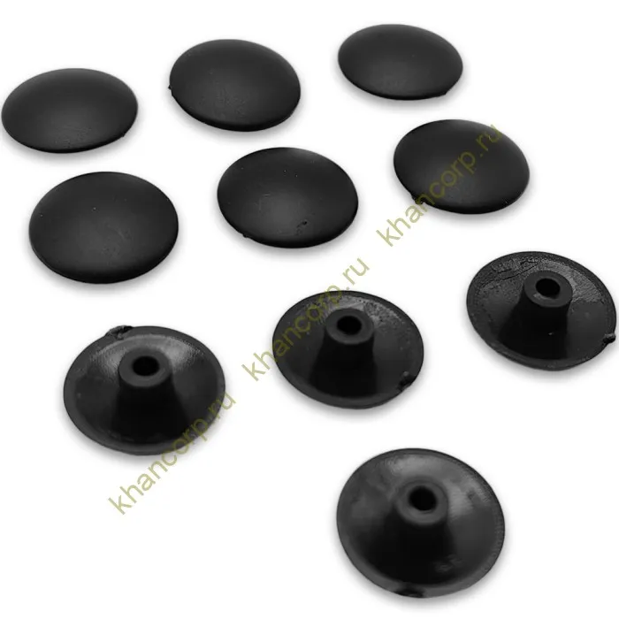 Комплект декоративных заглушек FDA-95 на винты - 10 шт, ПВХ/черный