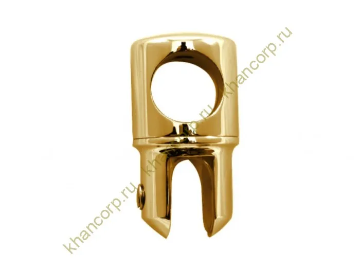 Держатель стекла FDC-11 трубы 19 сквозной 0°-360°, нержавейка/золото