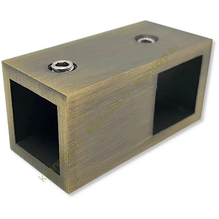 Соединитель FDC-56 трубы 15х15 сквозной Т-образный, нержавейка/бронза