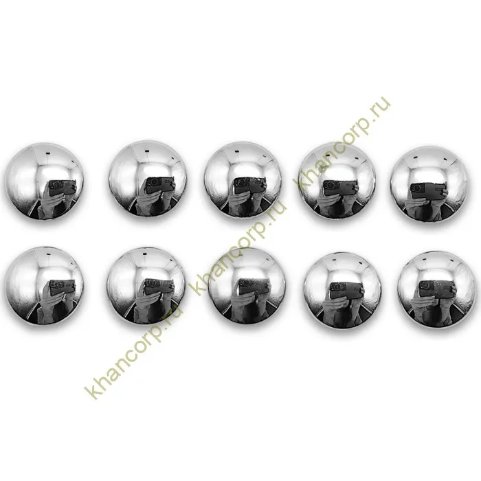 Комплект декоративных заглушек FDA-95 на винты - 10 шт, ПВХ/хром