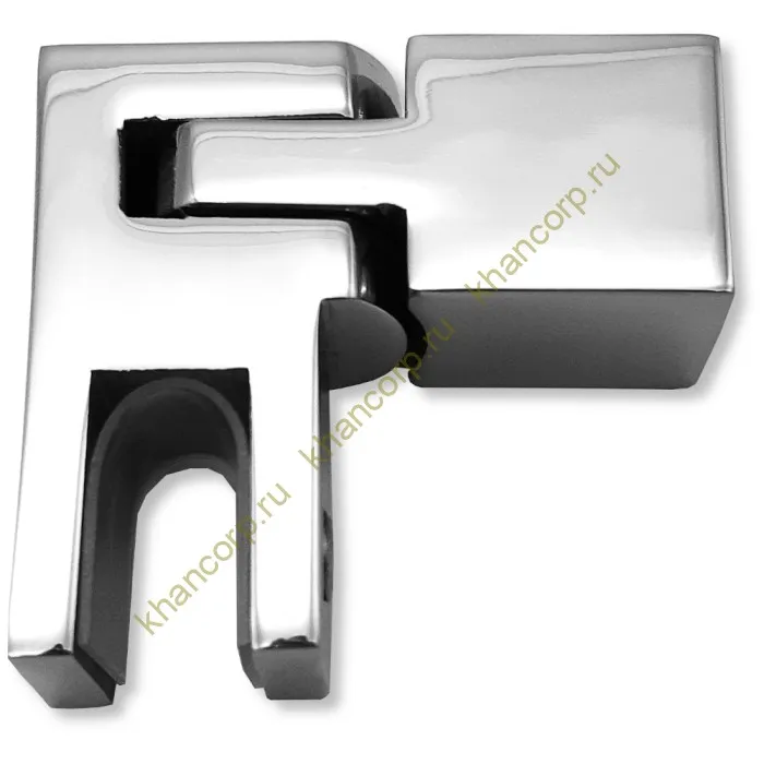 Держатель стекла FDC-52, 15х15 торцевой регулируемый, нержавейка/полированный