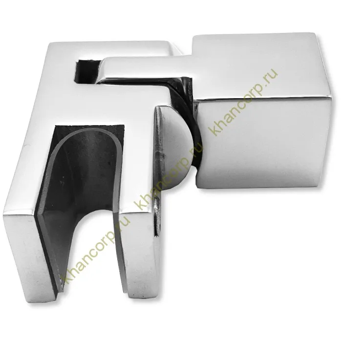 Держатель стекла FDC-52, 15х15 торцевой регулируемый, нержавейка/полированный