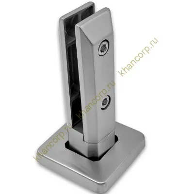 Стойка FOS-05 для стекла напольная 90х190 мм со сверлением и регулировкой, дюплекс/матовый