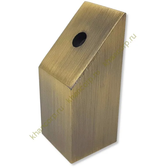 Крепление FDC-59 трубы 15х15 к стене 45°, нержавейка/бронза