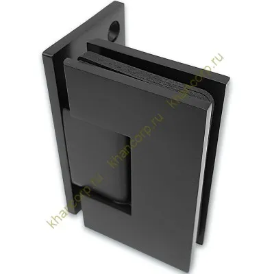 Петля Альфа α FDP-150 Премиум стена-стекло с боковым креплением, нержавейка/черный